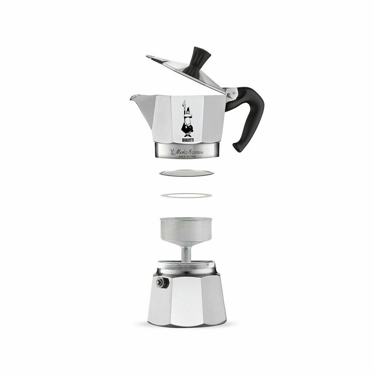 Cafetera Italiana Bialetti 0001161 Plateado 60 ml