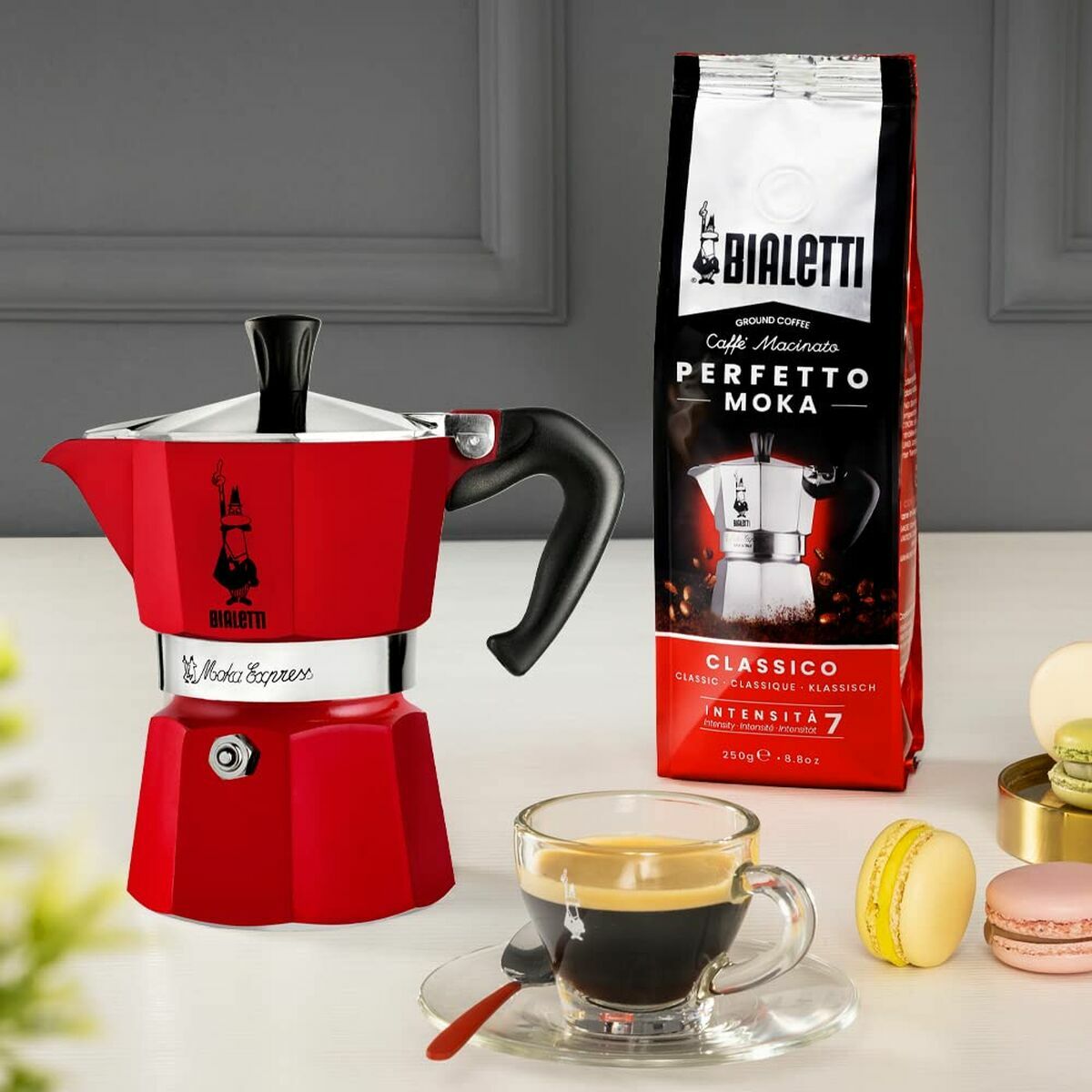 Cafetera Italiana Bialetti 0004943/NP Rojo 6 Tazas