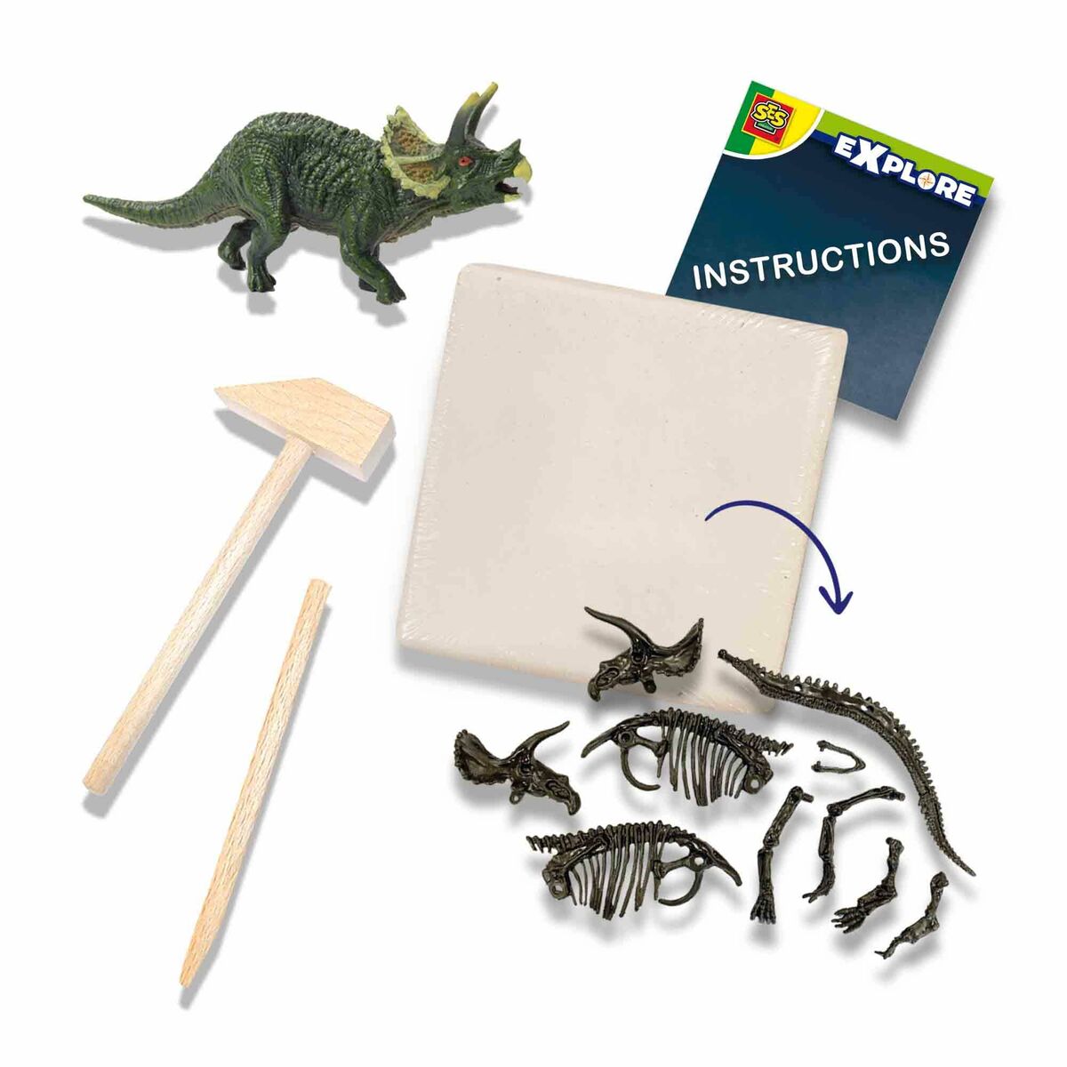 Juego de Excavación SES Creative Triceratops