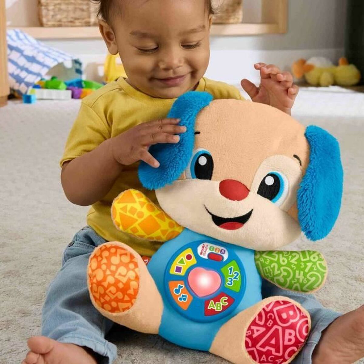 Peluche Fisher-Price Laugh and Learn Puppy Progressive Awakening Musical Plush JFD20 Marrón Felpa Musical Perro