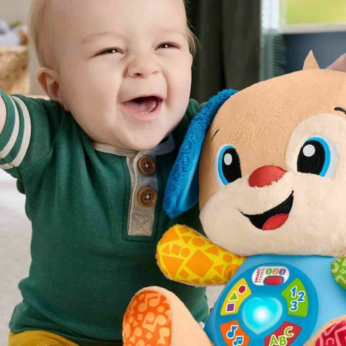 Peluche Fisher-Price Laugh and Learn Puppy Progressive Awakening Musical Plush JFD20 Marrón Felpa Musical Perro