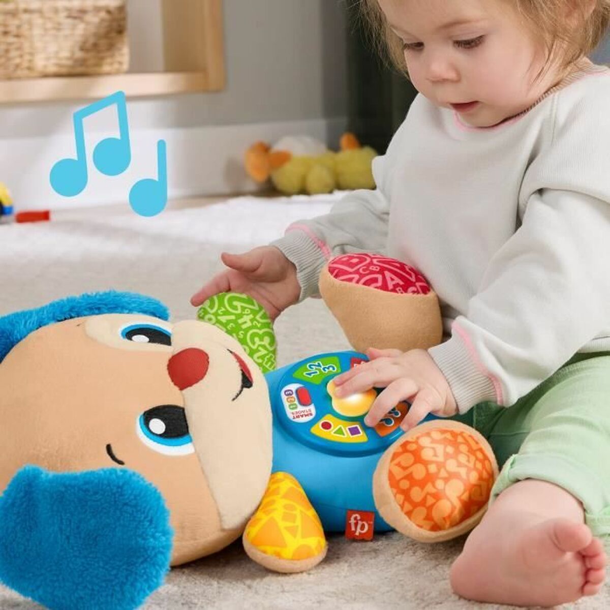 Peluche Fisher-Price Laugh and Learn Puppy Progressive Awakening Musical Plush JFD20 Marrón Felpa Musical Perro