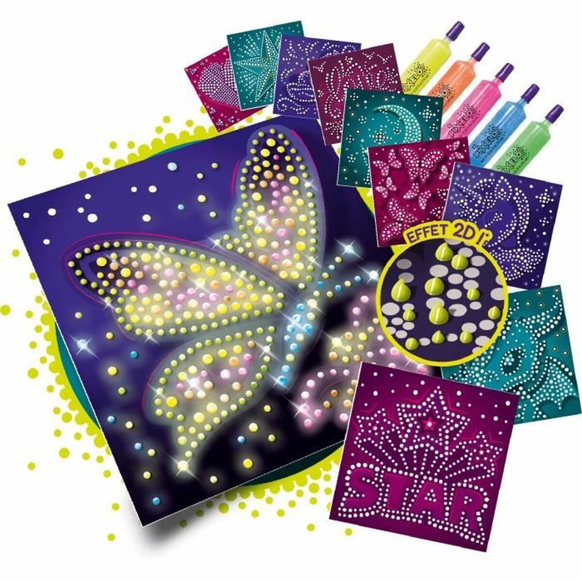 Set de Escritura Lansay Pixelo Phospho 2D (10 Unidades)