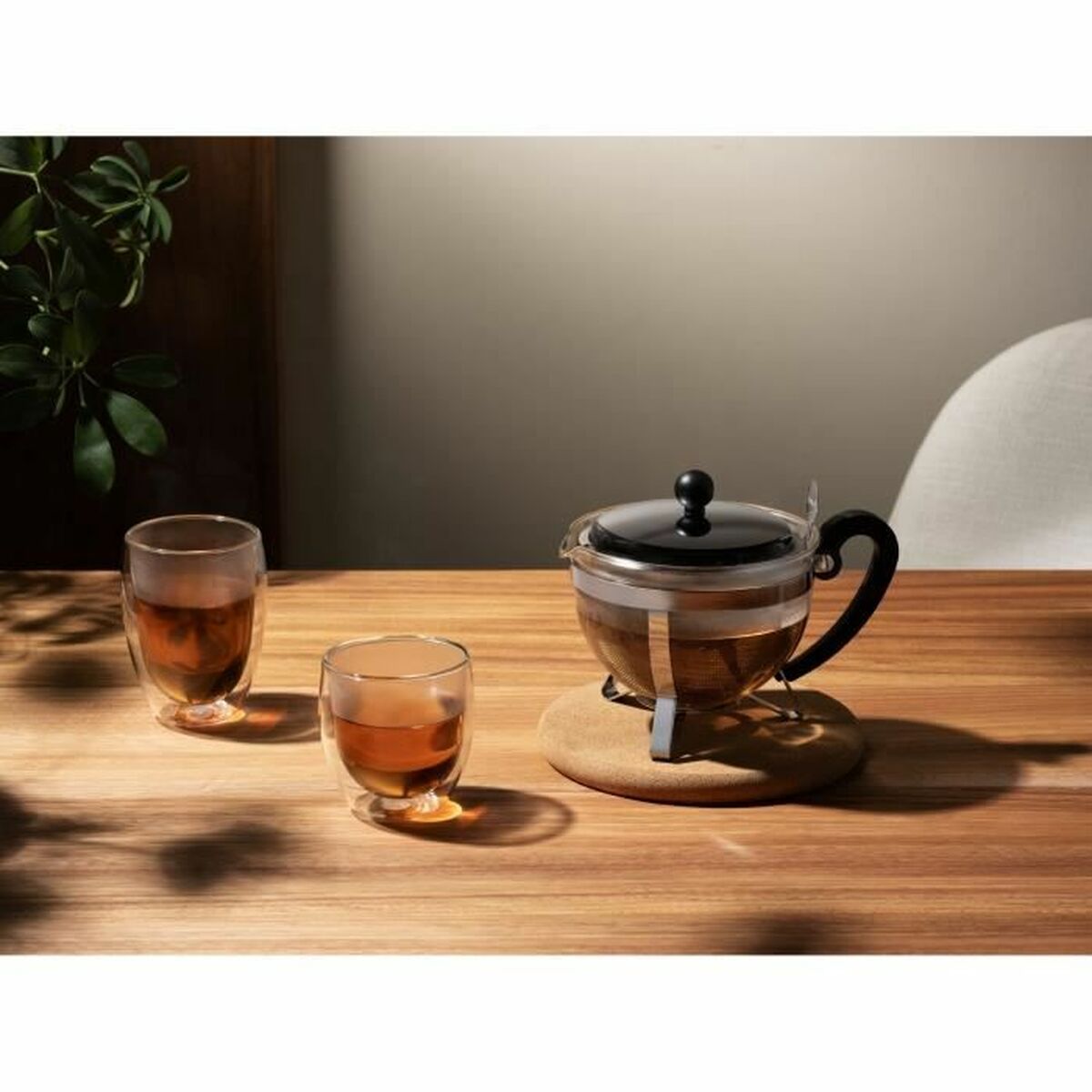 Tetera Bodum Gris 1 L Vidrio Acero Inoxidable