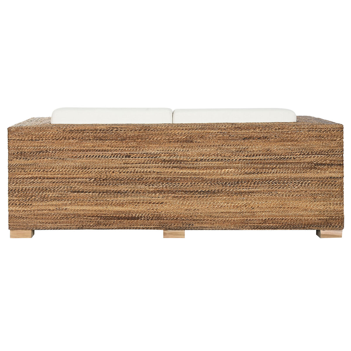 Sofá de Jardín Home ESPRIT Blanco Natural 192 x 92 x 65 cm