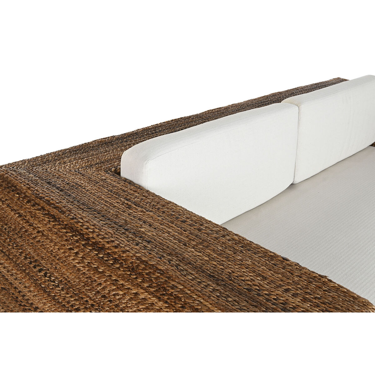 Sofá de Jardín Home ESPRIT Blanco Natural 192 x 92 x 65 cm