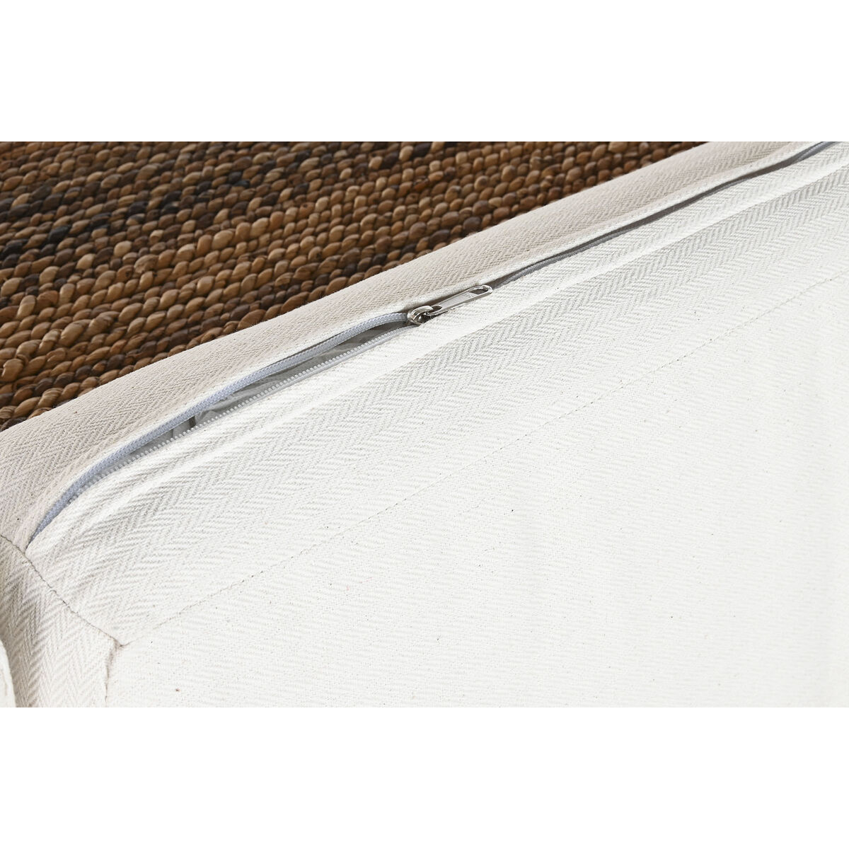 Sofá de Jardín Home ESPRIT Blanco Natural 192 x 92 x 65 cm