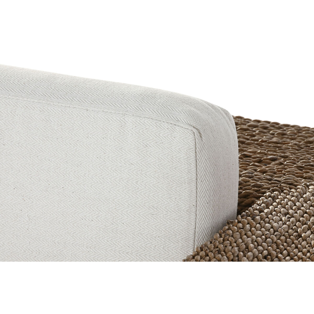 Sillón de jardín Home ESPRIT Blanco Natural 117 x 92 x 65 cm