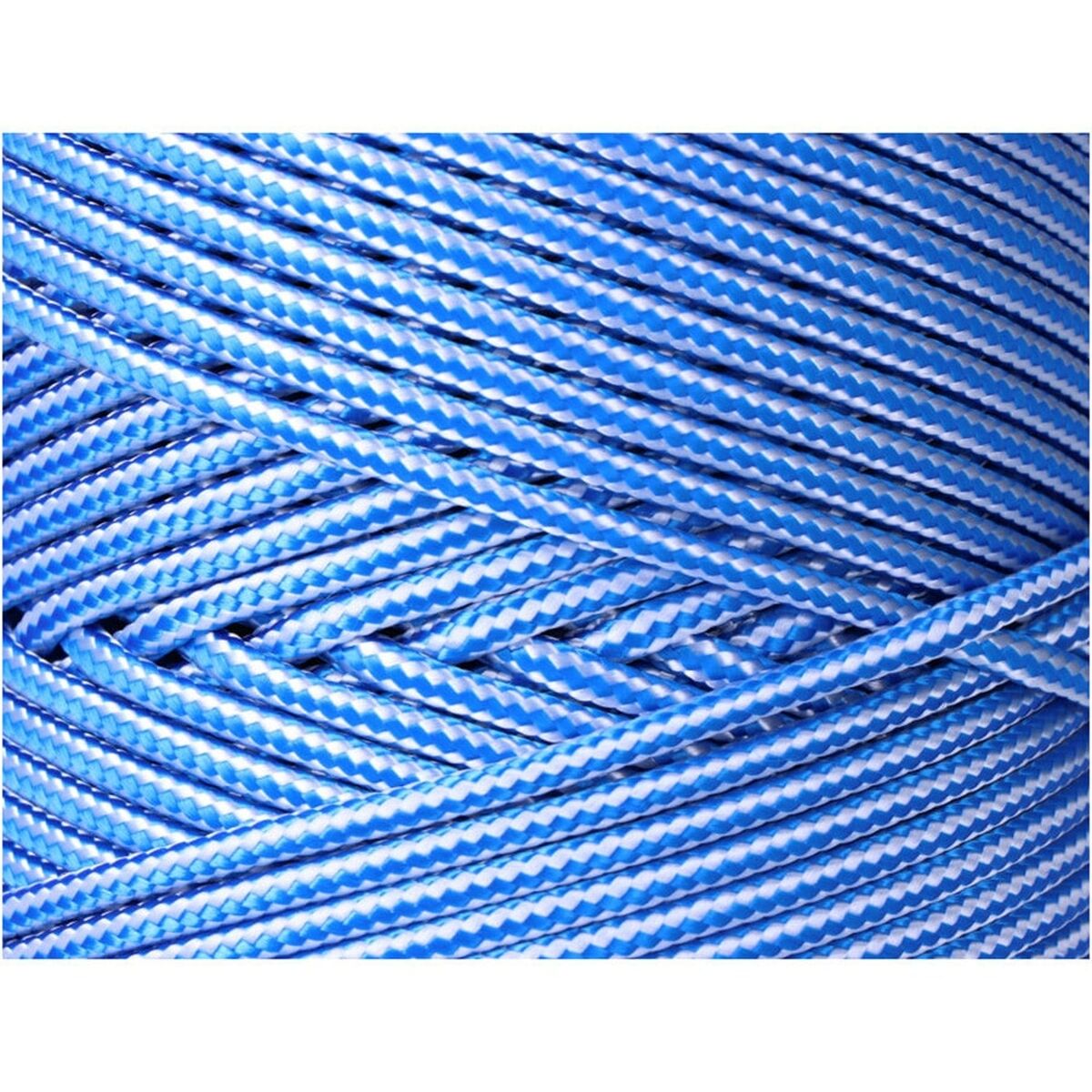 Cordón EDM 87913 Azul Blanco Polipropileno 5 mm x 200 m Trenzado