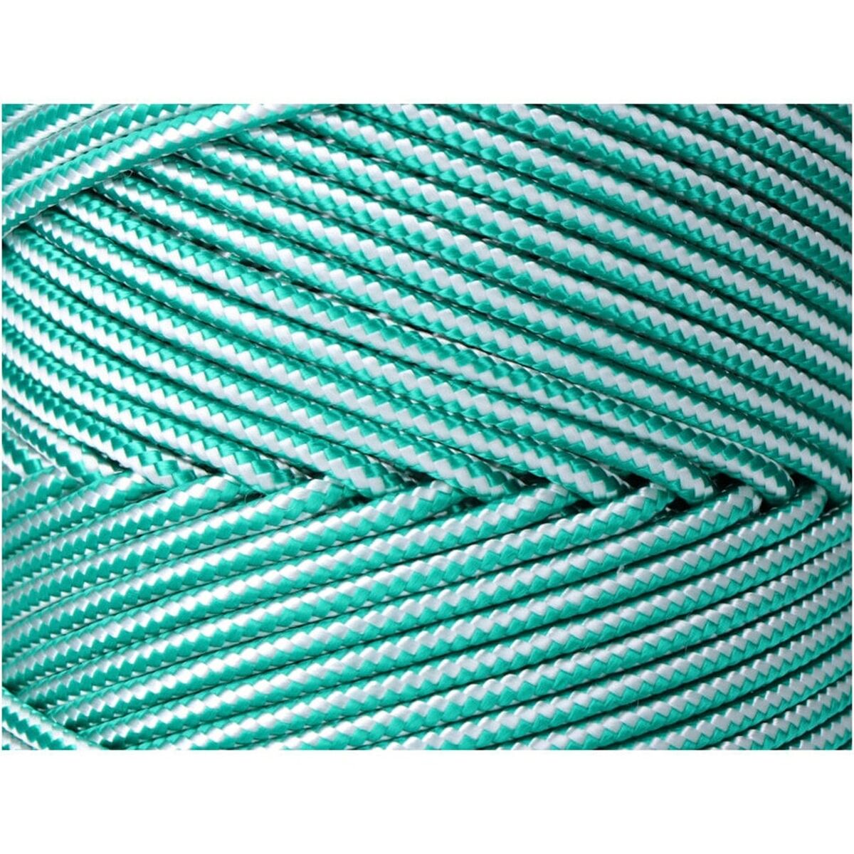 Cordón EDM 87914 Blanco Verde Polipropileno 5 mm x 200 m Trenzado