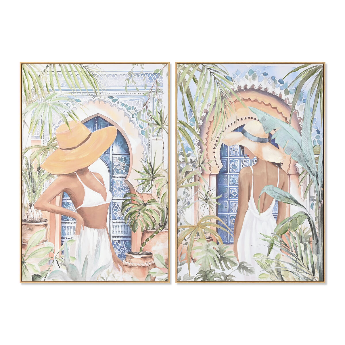 Lienzo Home ESPRIT Poliestireno Lienzo 80 x 3,5 x 120 cm