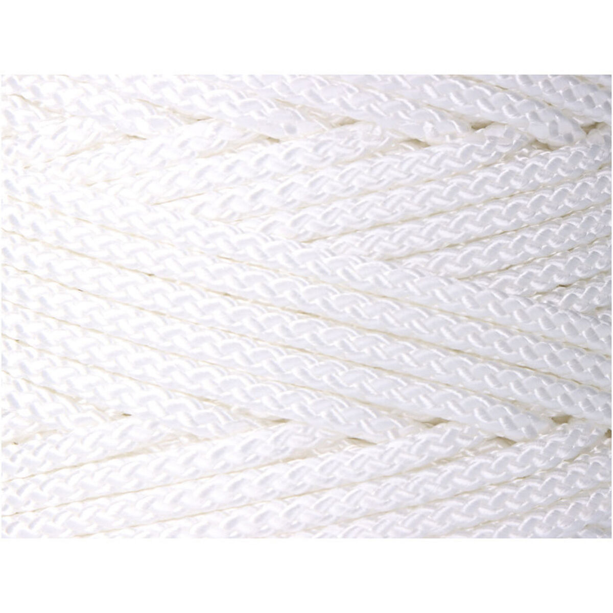 Cordón EDM 87919 Blanco Poliéster 6 mm x 200 m Trenzado