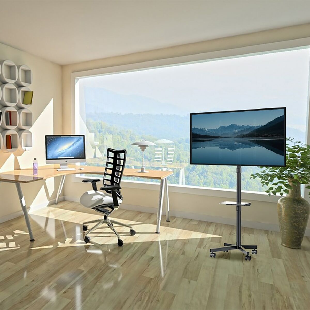 Soporte TV para suelo con ruedas MacLean MC-949 32" 34"-55"