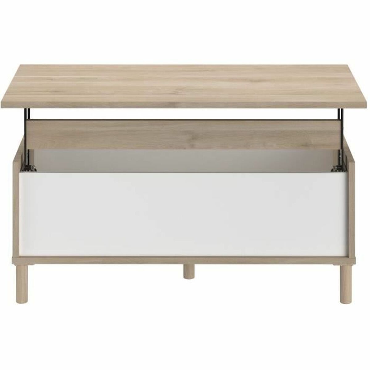 Mesa de Centro Elevable Parisot Blanco 100 x 50 x 43,6 cm