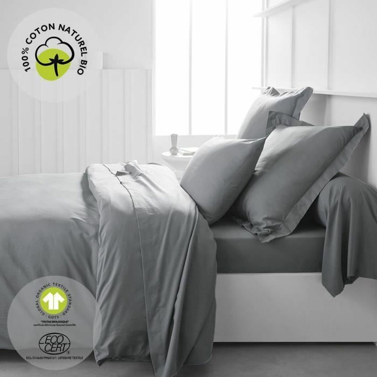 Sábana Bajera Ajustable TODAY Gris 160 x 200 cm