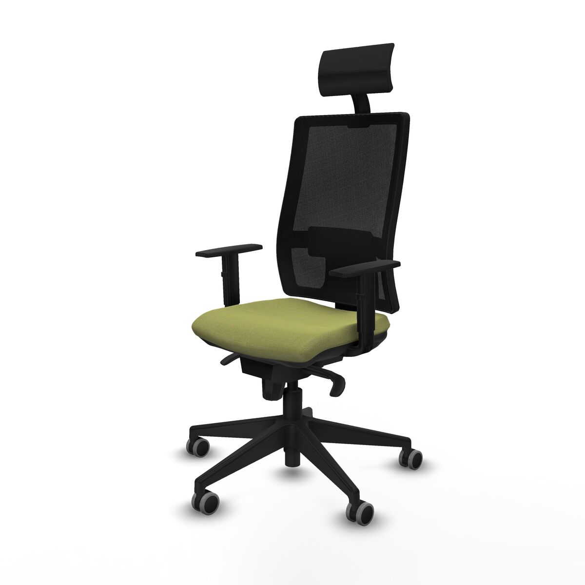 Silla de Oficina con Cabecero Piqueras y Crespo 1D066G1 Verde