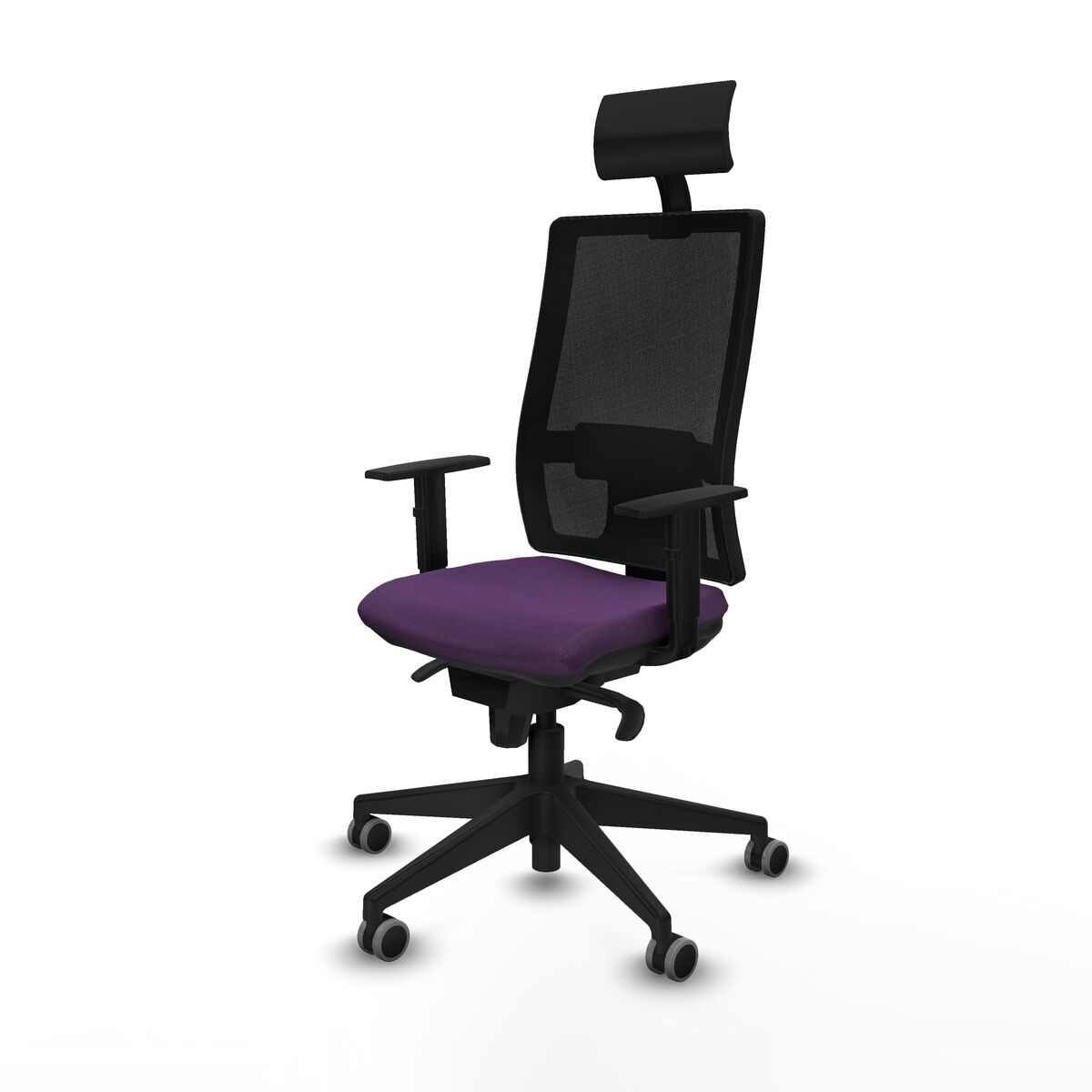 Silla de Oficina con Cabecero Piqueras y Crespo 1D066G1 Morado