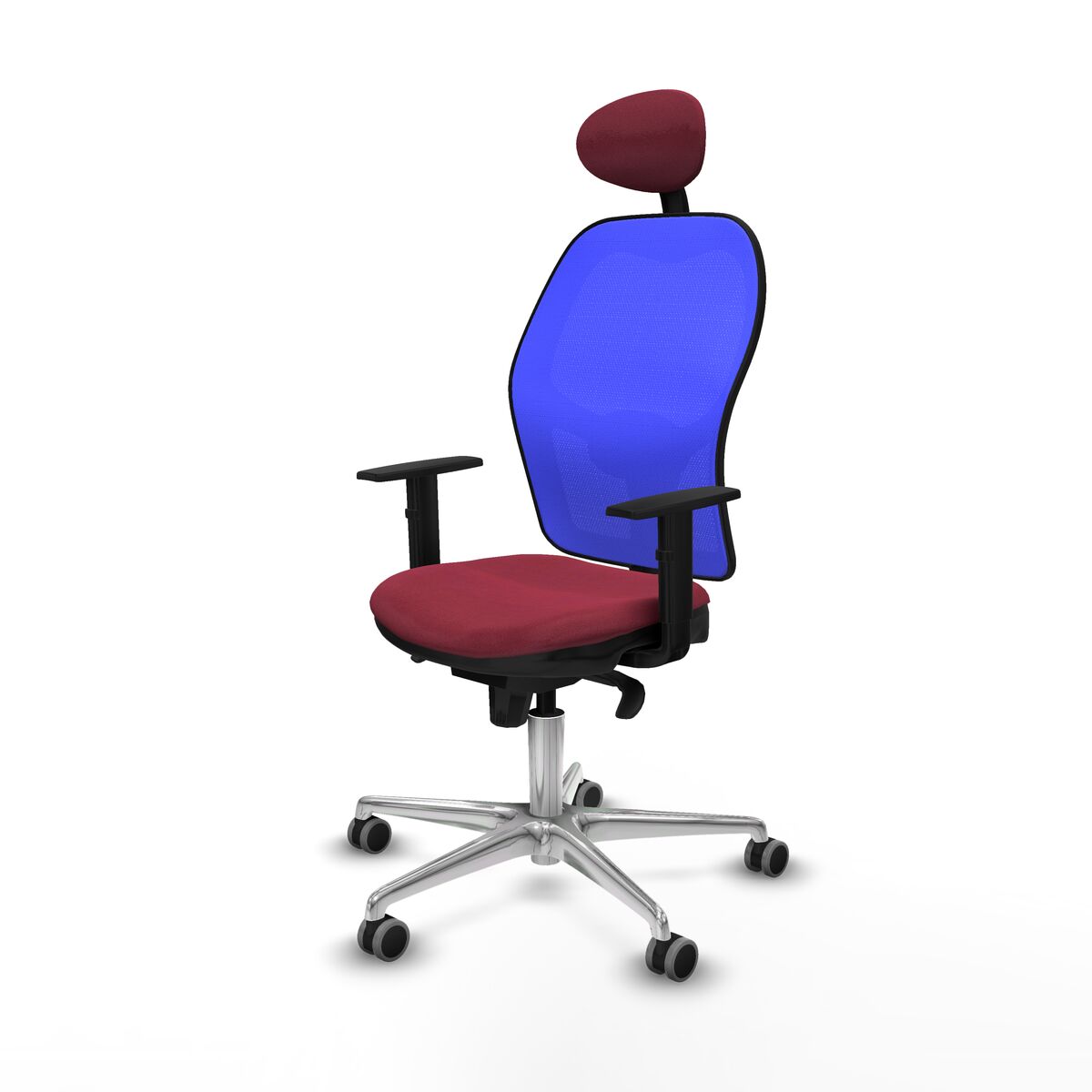 Silla de Oficina con Cabecero Jorquera Piqueras y Crespo 1D086G1 Granate