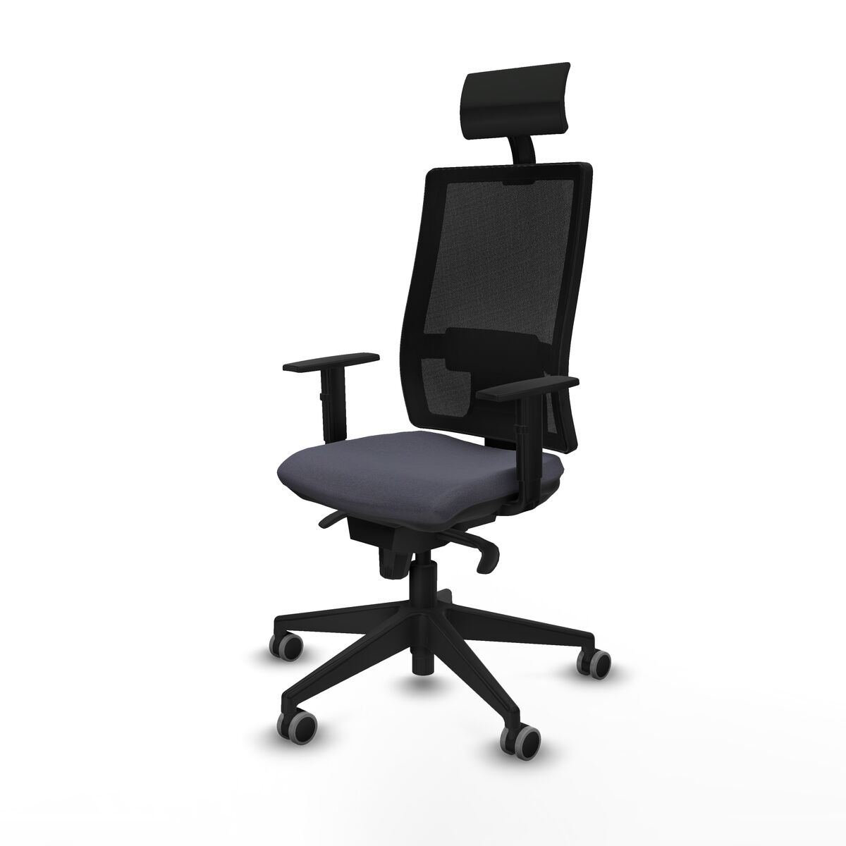 Silla de Oficina con Cabecero Piqueras y Crespo 1D066G1 Gris oscuro