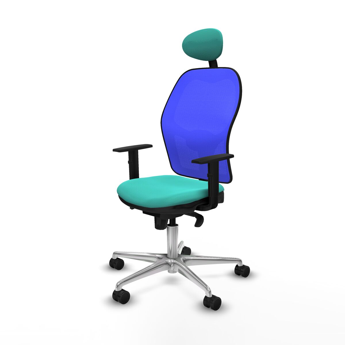 Silla de Oficina con Cabecero Jorquera Piqueras y Crespo 1D086N1 Turquesa