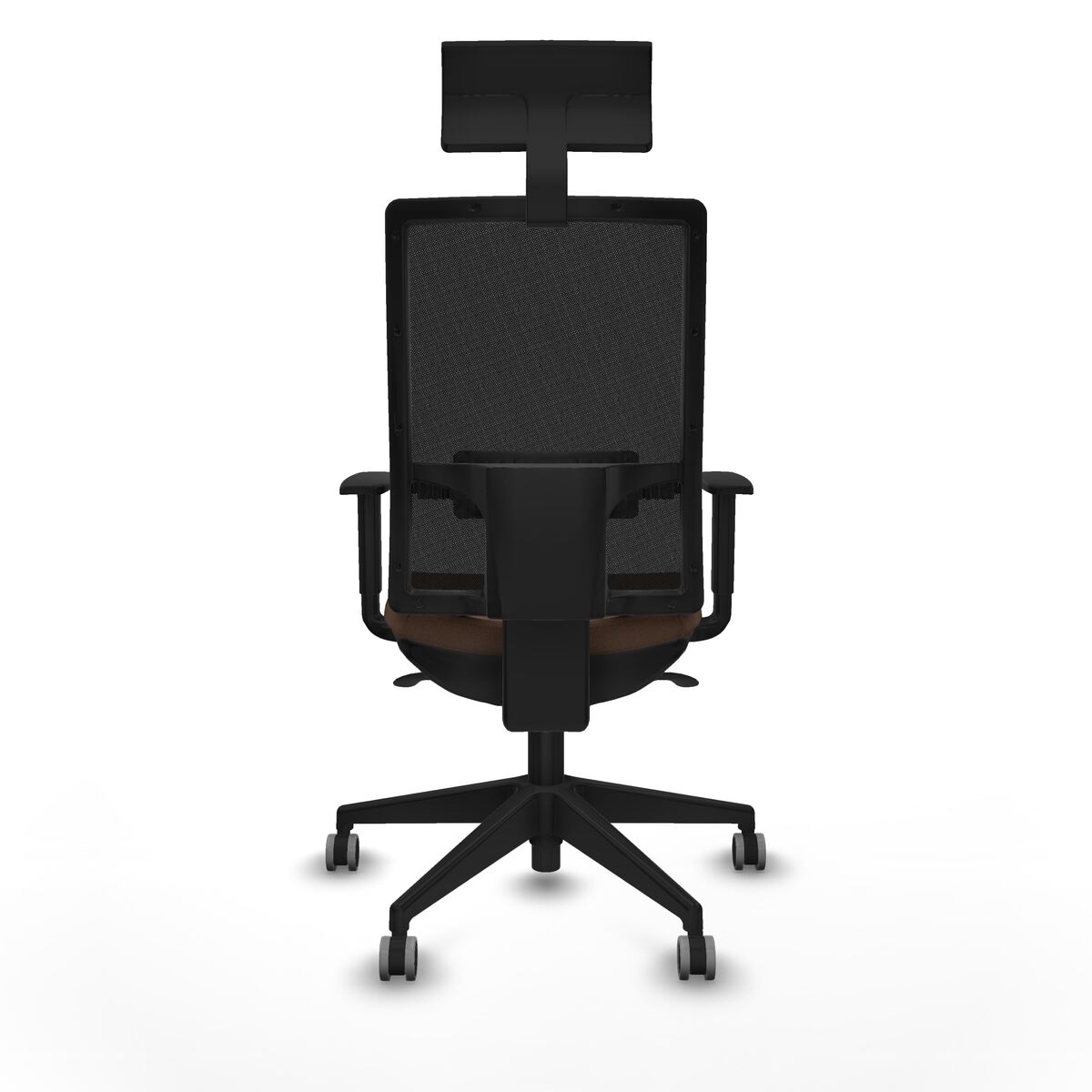 Silla de Oficina con Cabecero Piqueras y Crespo 1D066G1 Marrón oscuro