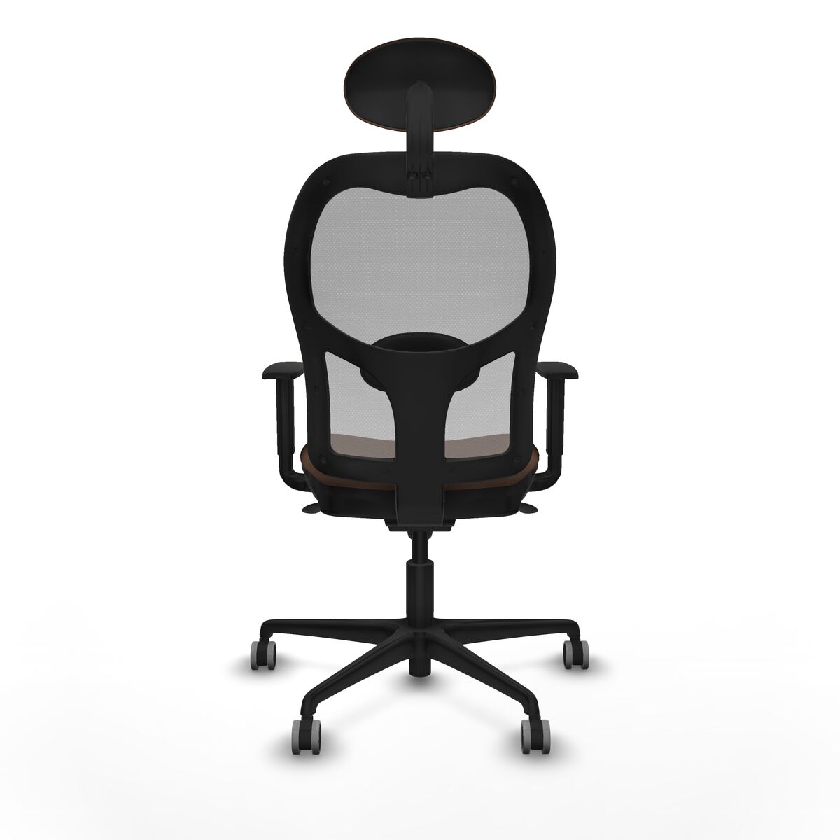 Silla de Oficina con Cabecero Jorquera Piqueras y Crespo 1D036G1 Gris Marrón oscuro