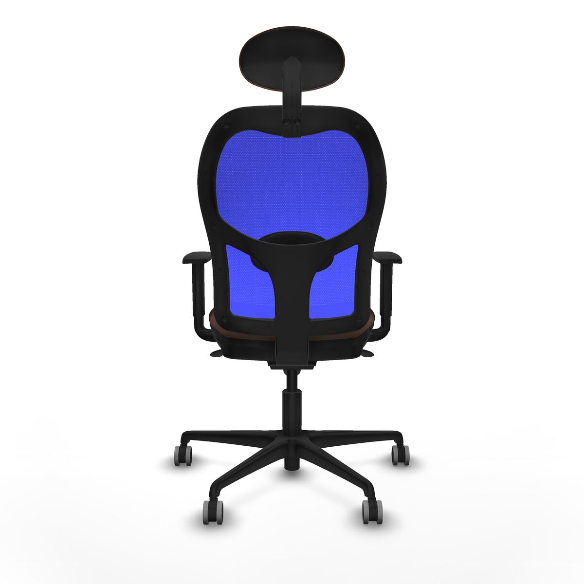 Silla de Oficina con Cabecero Jorquera Piqueras y Crespo 1D036G1 Azul Marrón oscuro