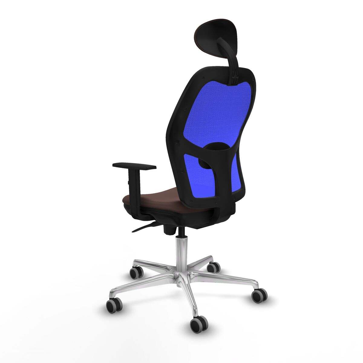 Silla de Oficina con Cabecero Jorquera Piqueras y Crespo 1D086G1 Azul Marrón oscuro