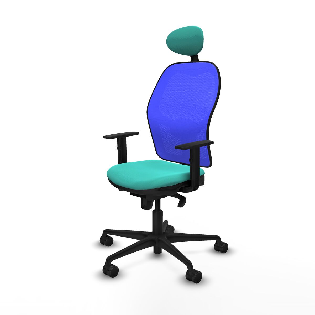 Silla de Oficina con Cabecero Jorquera Piqueras y Crespo 1D036N1 Turquesa