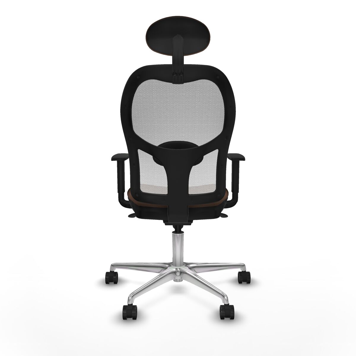 Silla de Oficina con Cabecero Jorquera Piqueras y Crespo 1D086N1 Blanco Marrón oscuro