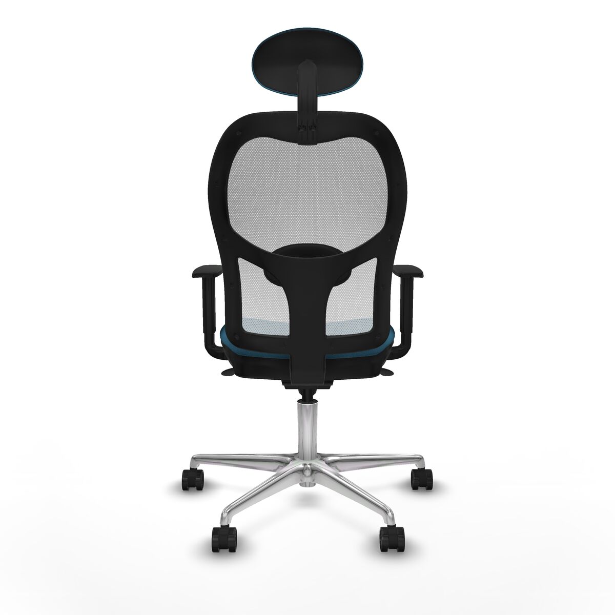 Silla de Oficina con Cabecero Jorquera Piqueras y Crespo 1D086N1 Blanco Verde petróleo