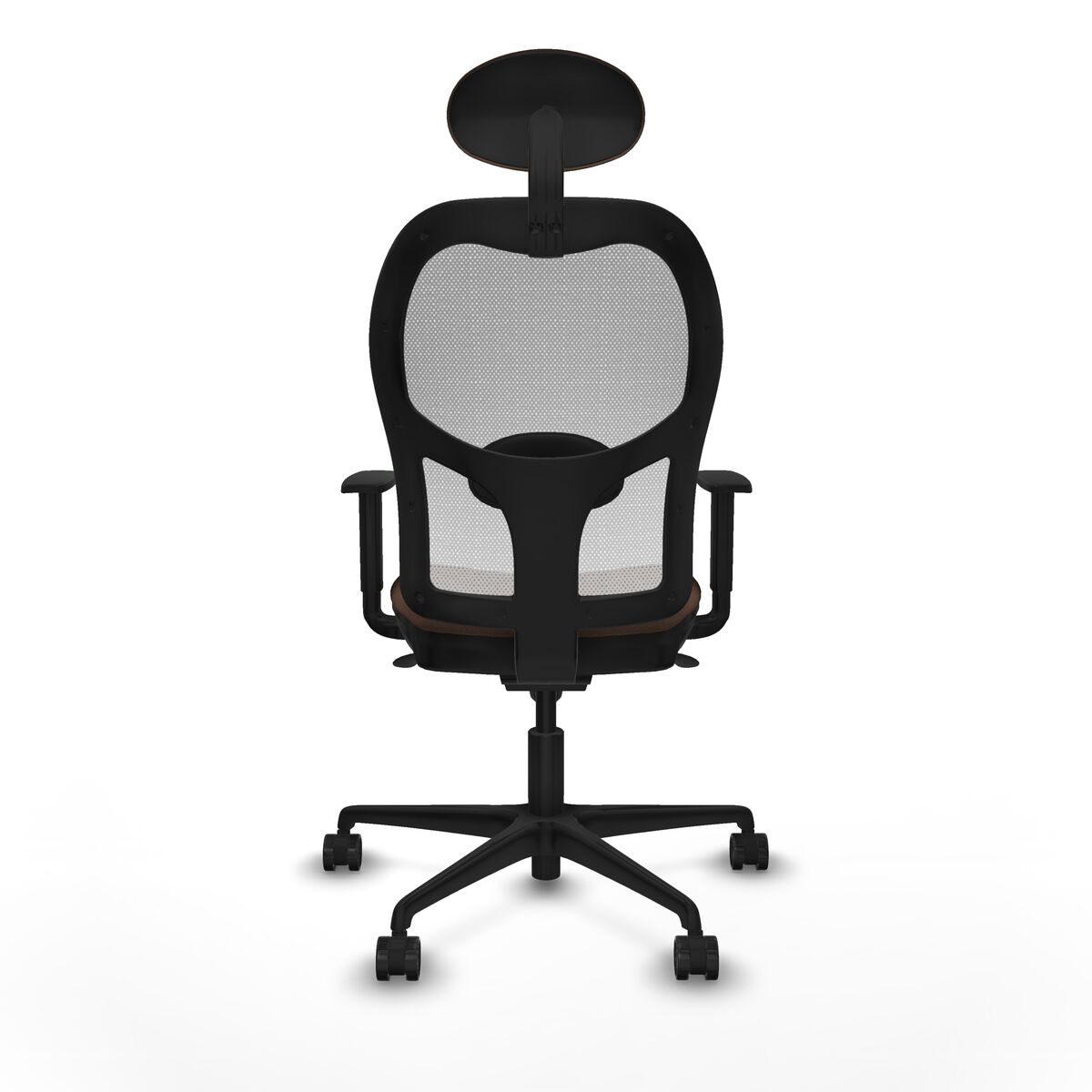 Silla de Oficina con Cabecero Jorquera Piqueras y Crespo 1D036N1 Blanco Marrón oscuro