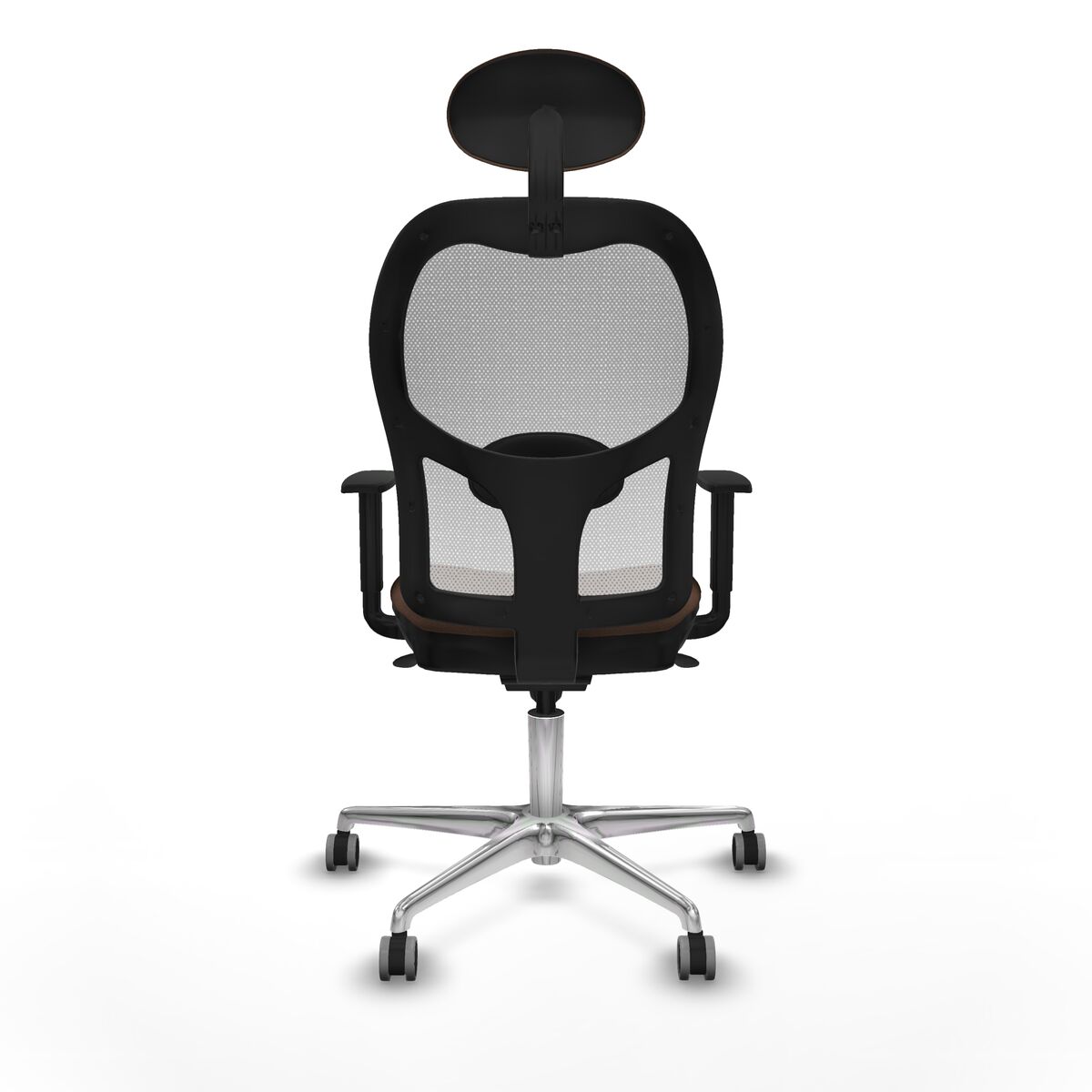 Silla de Oficina con Cabecero Jorquera Piqueras y Crespo 1D086G1 Blanco Marrón oscuro