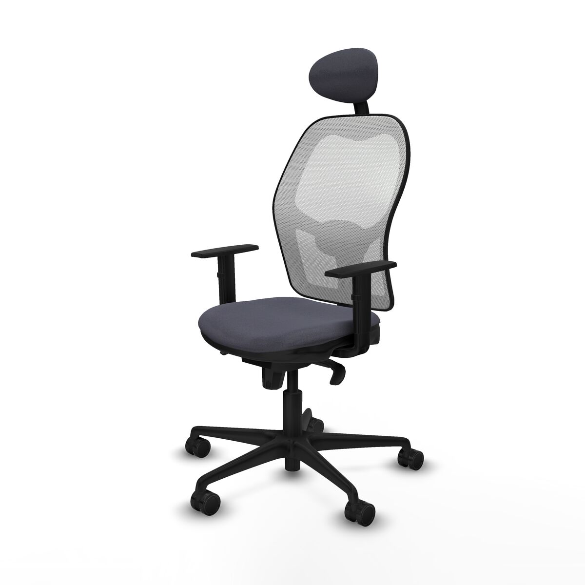 Silla de Oficina con Cabecero Jorquera Piqueras y Crespo 1D036N1 Gris oscuro