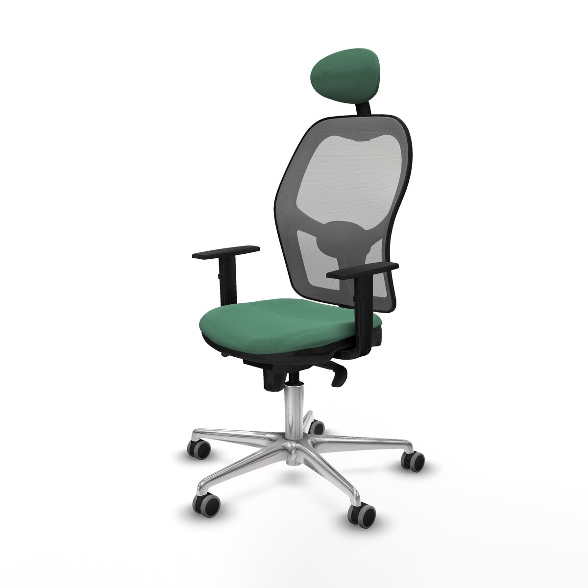 Silla de Oficina con Cabecero Jorquera Piqueras y Crespo 1D086G1 Verde Esmeralda
