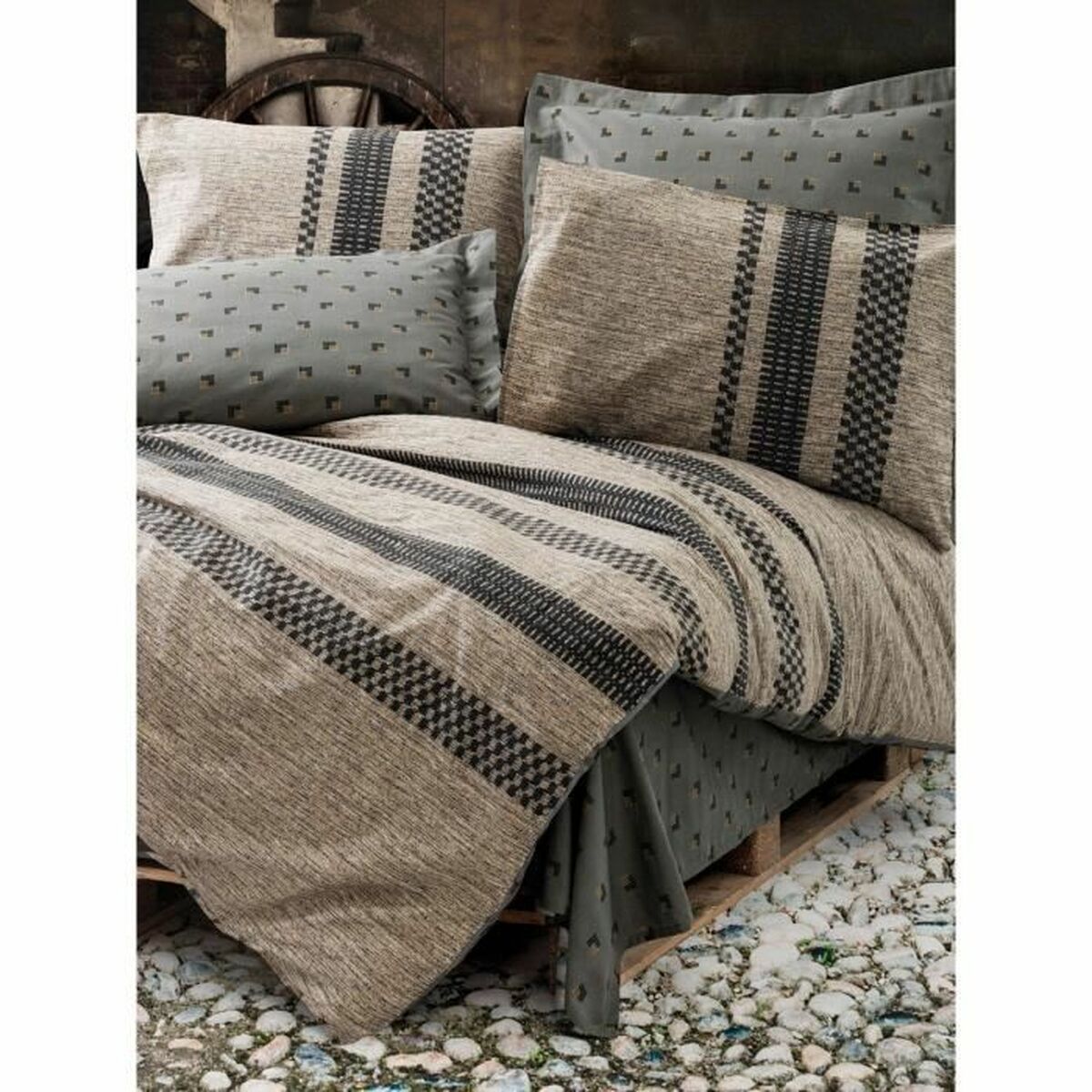 Juego de funda nórdica Multicolor 220 x 240 cm