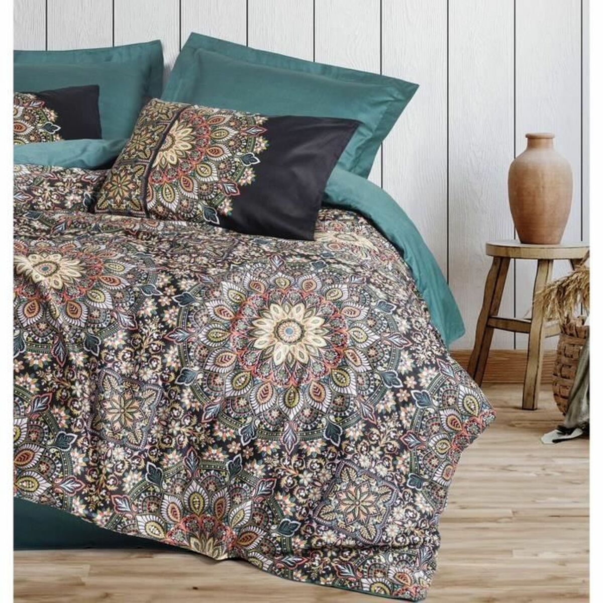 Juego de funda nórdica Multicolor 220 x 240 cm