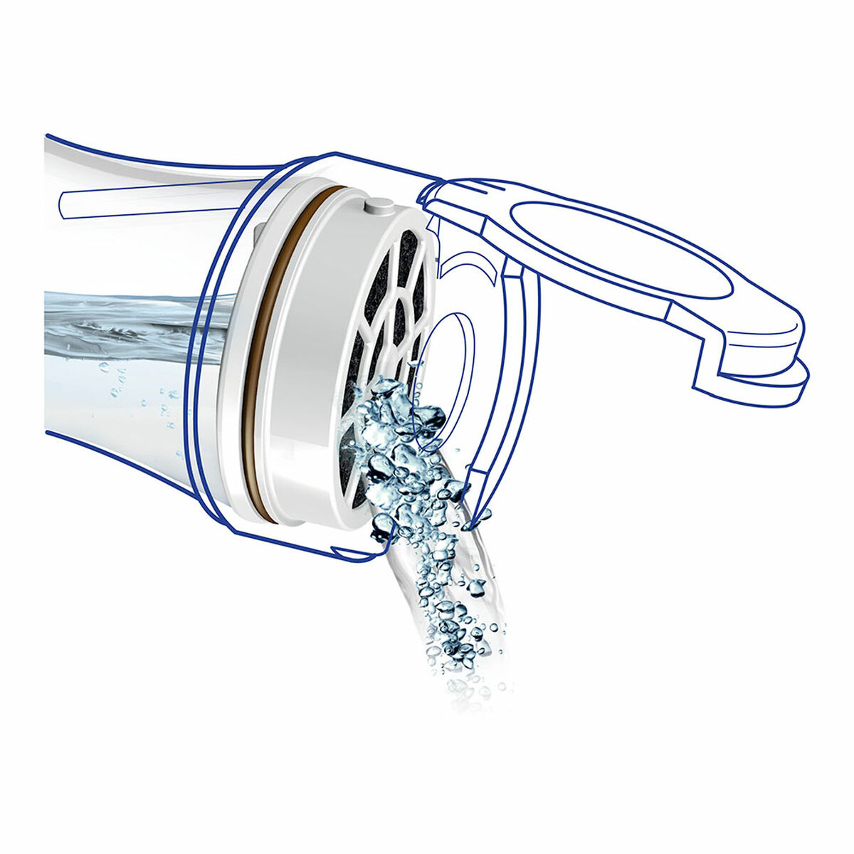 Botella Filtrante LAICA 1 L Transparente