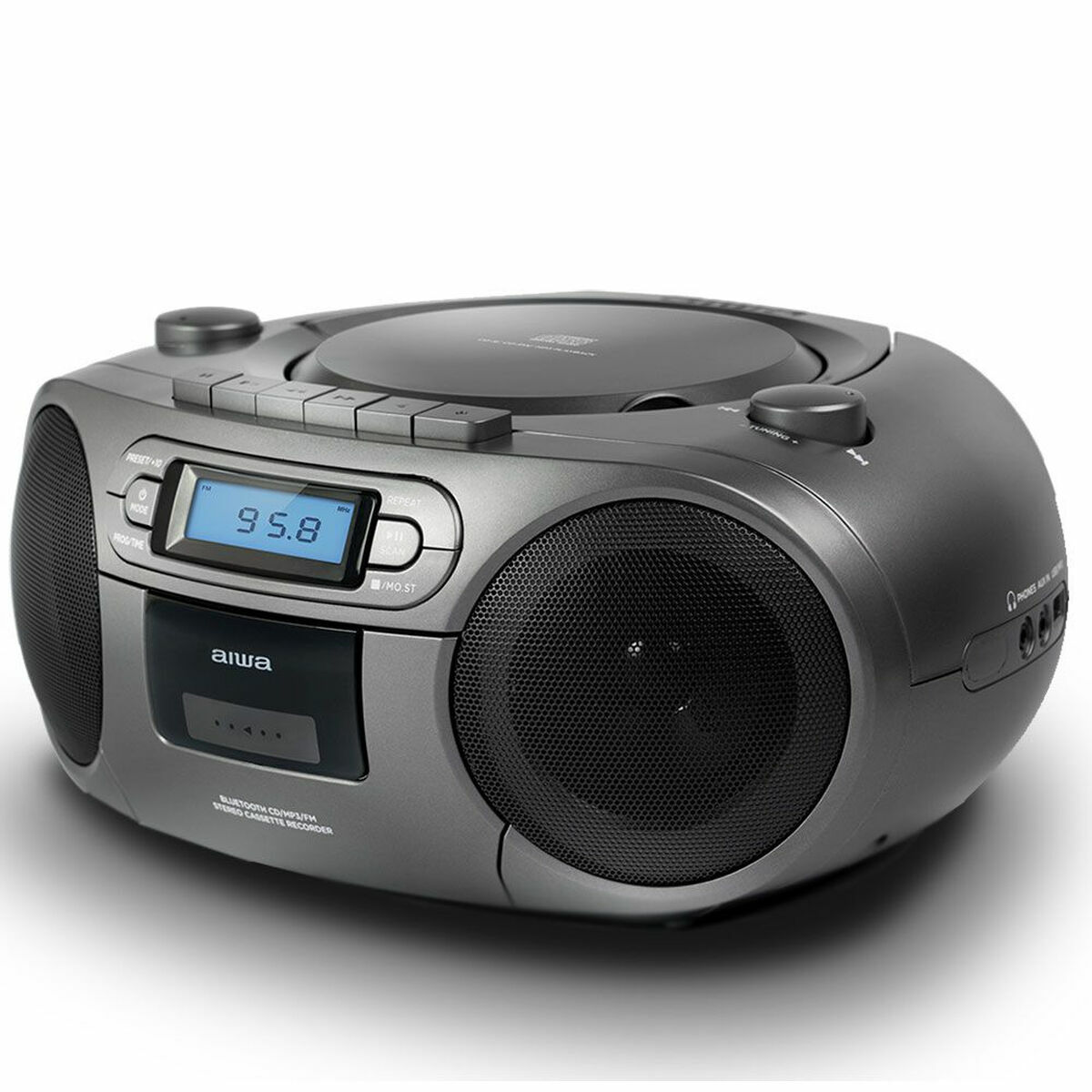 Radio Cassette Aiwa BBTC-550MG Bluetooth Gris