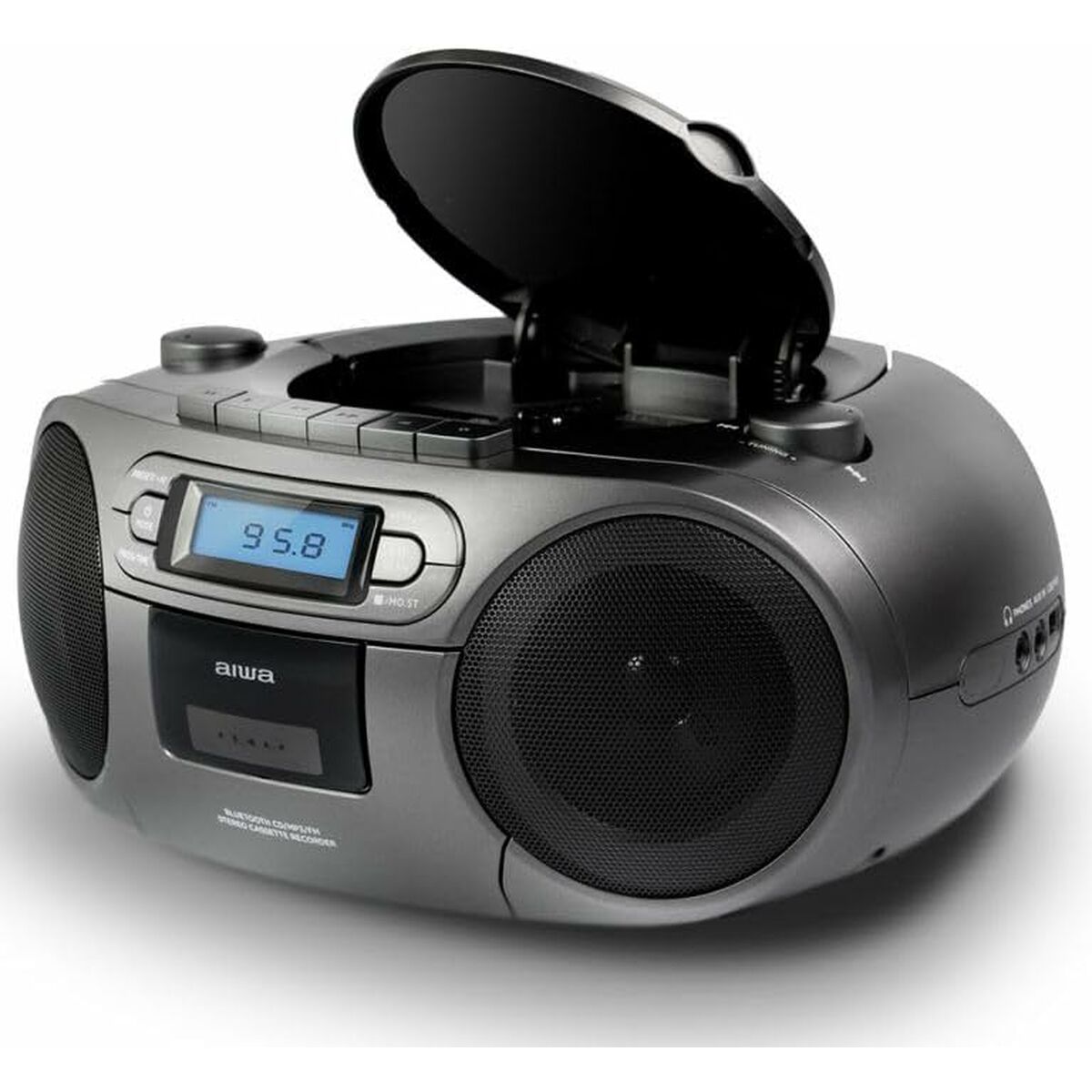 Radio Cassette Aiwa BBTC-550MG Bluetooth Gris
