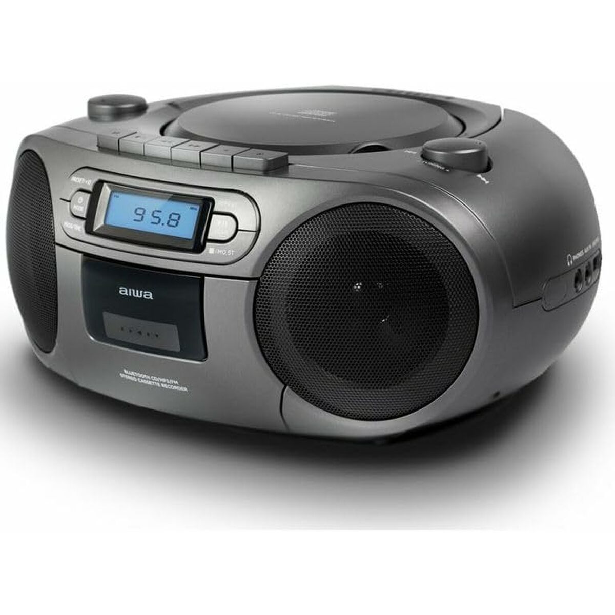 Radio Cassette Aiwa BBTC-550MG Bluetooth Gris