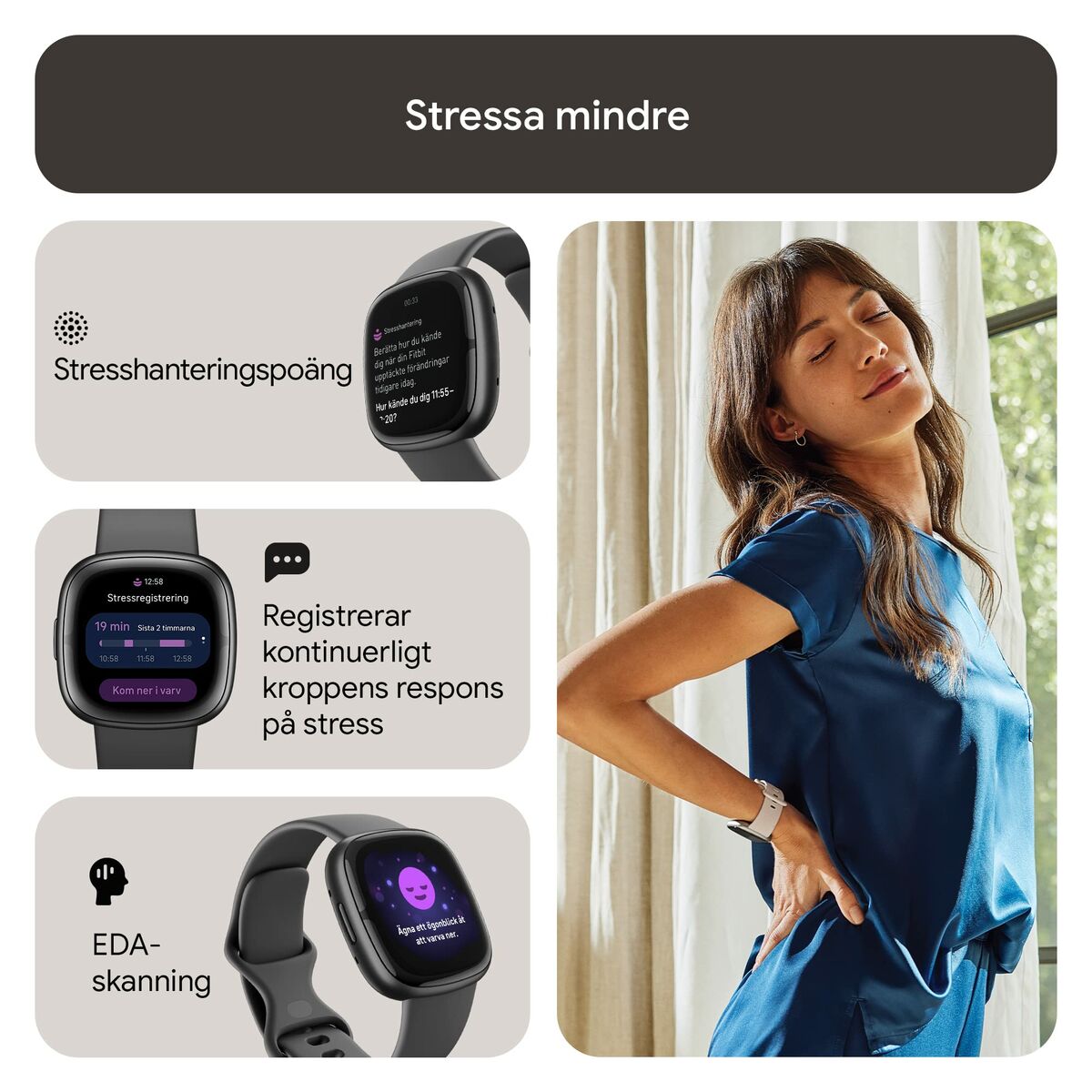 Smartwatch Google Sense 2 Gris 1,58"