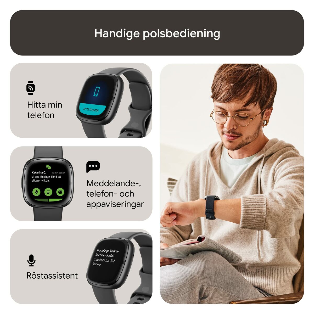 Smartwatch Google Sense 2 Gris 1,58"