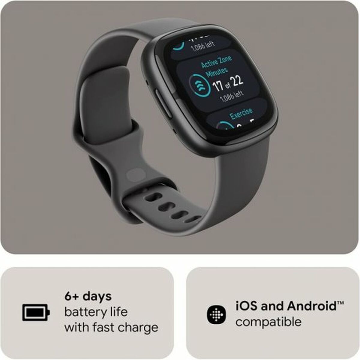 Smartwatch Google Sense 2 Gris 1,58"
