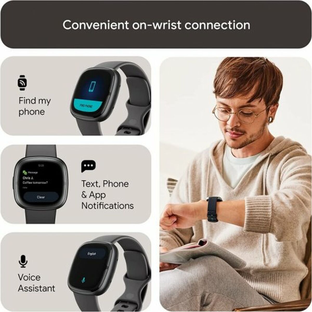Smartwatch Google Sense 2 Gris 1,58"