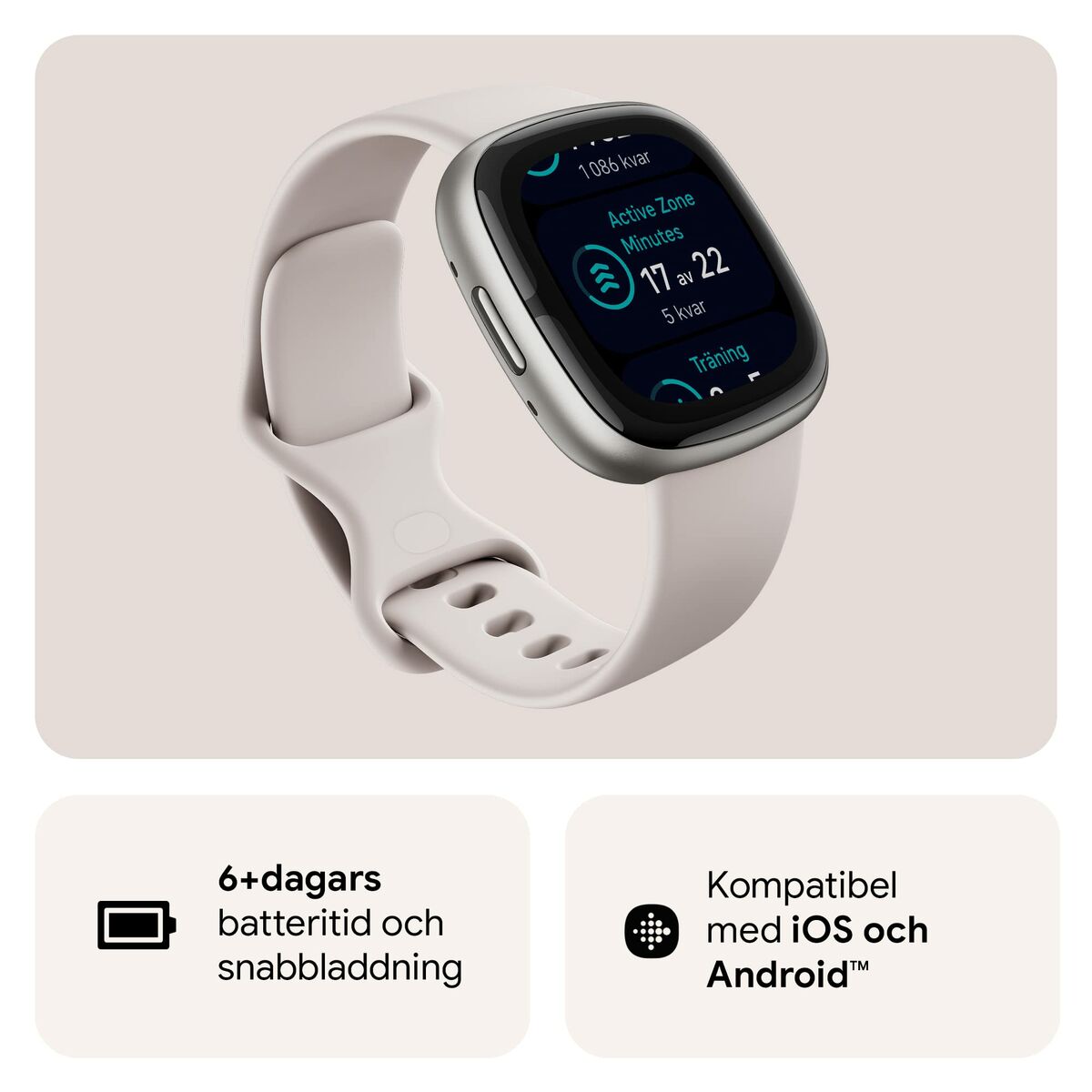 Smartwatch Google Sense 2 Blanco 1,58"