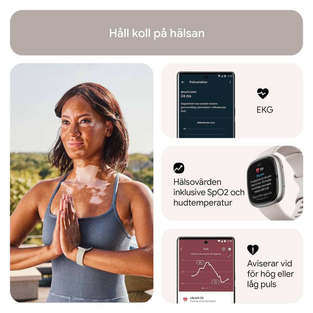 Smartwatch Google Sense 2 Blanco 1,58"