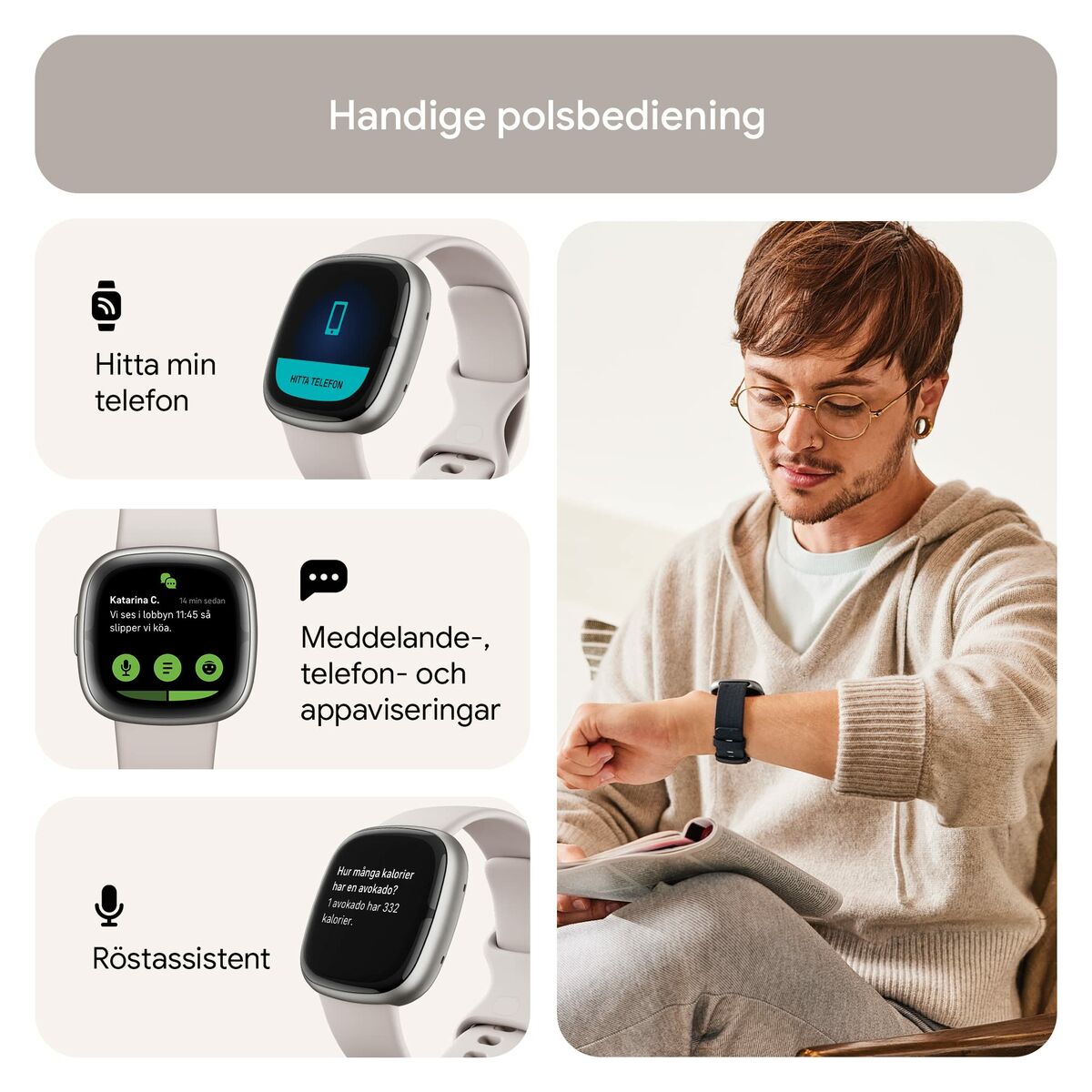 Smartwatch Google Sense 2 Blanco 1,58"