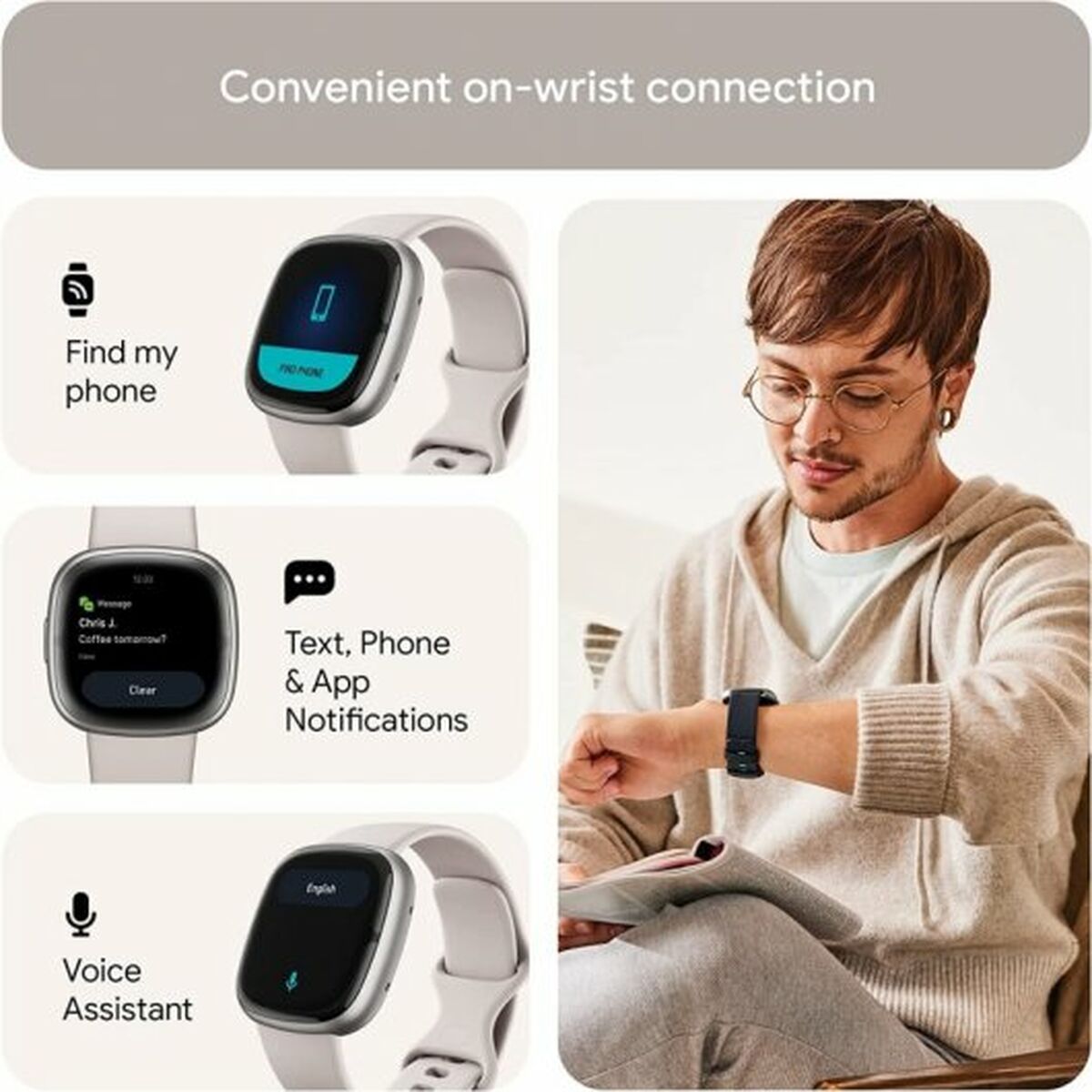 Smartwatch Google Sense 2 Blanco 1,58"