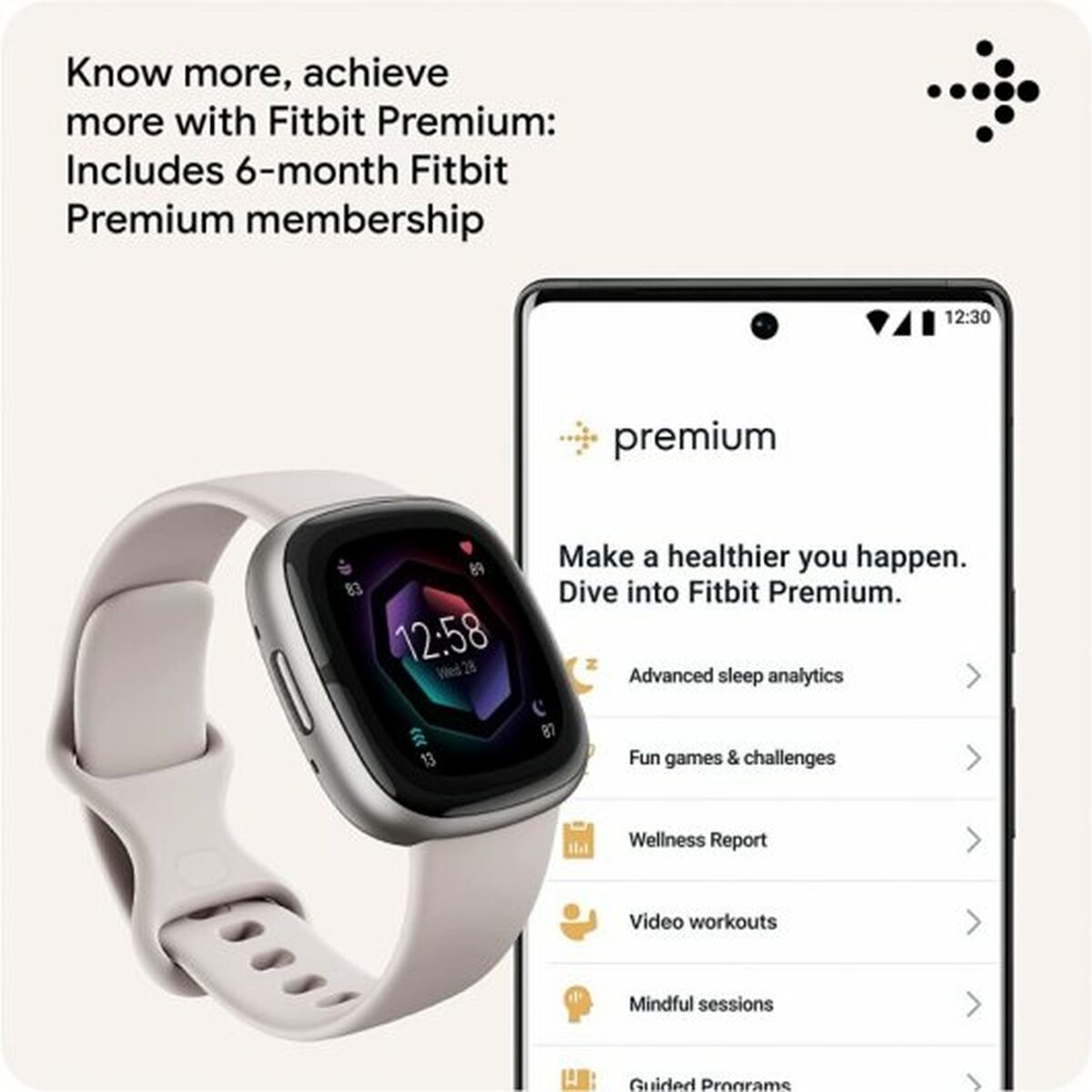 Smartwatch Google Sense 2 Blanco 1,58"